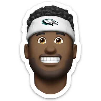 Philadelphia Eagles fan celebrating  sticker