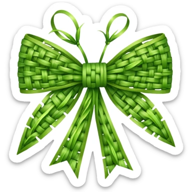 Grass bow sticker