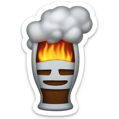 The burning brewery sticker