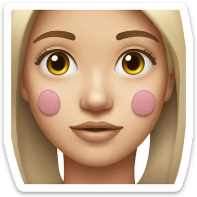Pimple patch on girl’s face  sticker