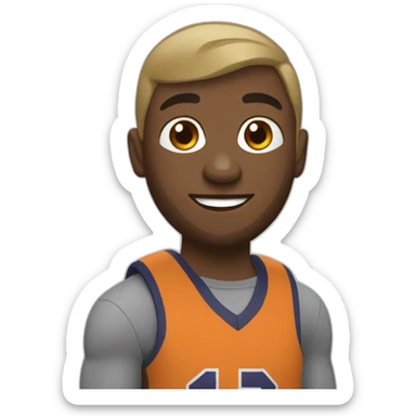 djamal avec l'équipe sticker