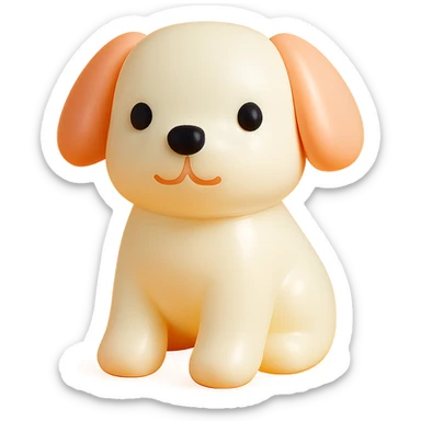               Transform {subject} into a soft vinyl figure with a smooth, glossy surface. The material should look slightly rubbery and tactile, with minimalistic curves and a matte-gloss hybrid finish. Use pastel or soft solid colors. The surface is seamless, with no visible textures or roughness. Studio lighting, vibrant background, clean, playful, designer toy aesthetic. {subject} = dog sticker