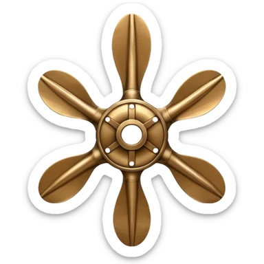 4 blade B-series  marine propeller sticker