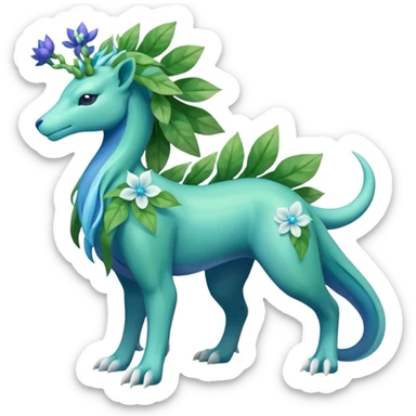Suicune-Meganium-Amaura-fusion (full body) sticker