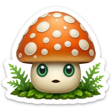 mushrooms with eyes sticker
