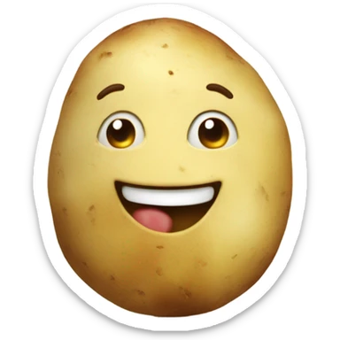 A potato smiling sticker