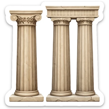 Greek mythology pillar sticker