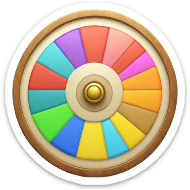 Simple wheel of fortune with only six colors and no text with indicator arrow sticker