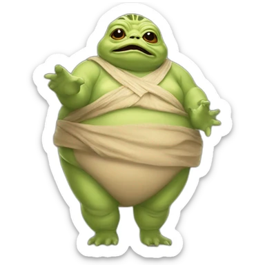 Jabba the hutt cheerleading sticker