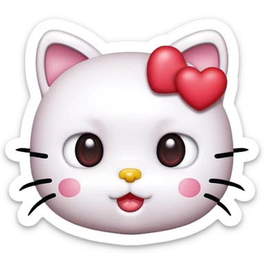 Hello Kitty co ojosde corazón  sticker