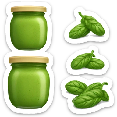 pesto sauce jar sticker