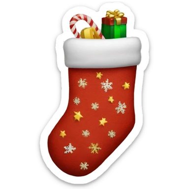 Christmas stocking sticker