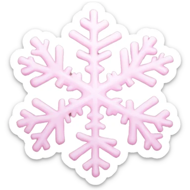 light pink snowflake sticker