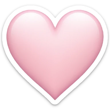 light pink heart sticker