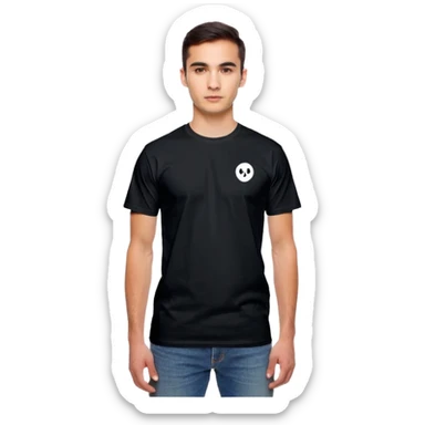  T-shirt with the words “prepa udem” printed in small white text on the chest. The shirt has a simple, casual fit and a clean, minimalist look. sticker