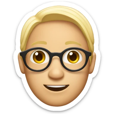 Cara feliz con ojeras sticker