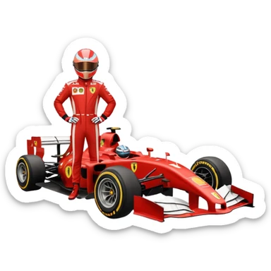 Scuderia ferrari f1 racer sticker