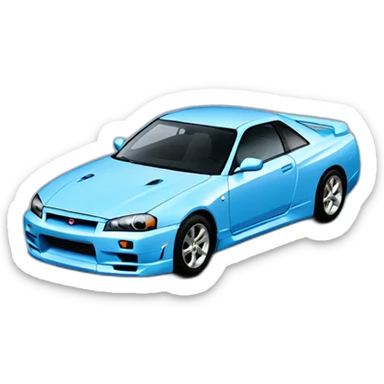 light blue 2005 Nissan Skyline sticker
