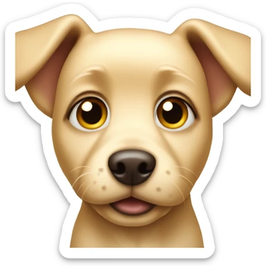 little blonde dog with big ears  sticker