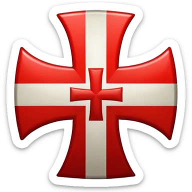 the red cross of the knights templar sticker