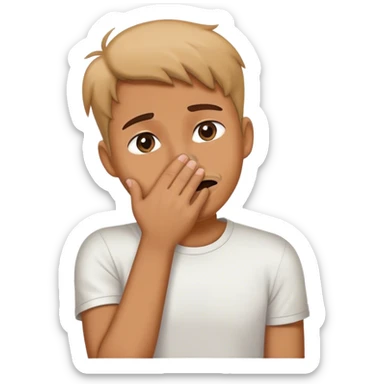 bent and liked it, while nobody home, loud, had to cover mouth with hand sticker