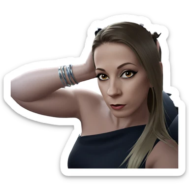 girl with animal ears in car sticker