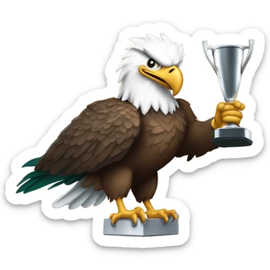 Eagles with trophy  sticker