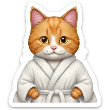 scottish cat with bathrope sticker
