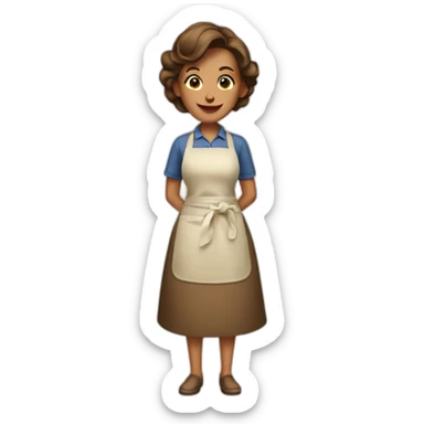 housewife with an apron sticker
