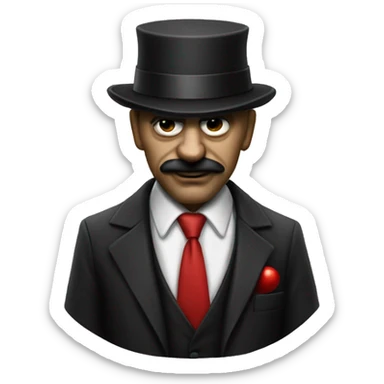 mafia boss with clown nose  sticker