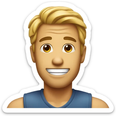 A guy flirty face  sticker