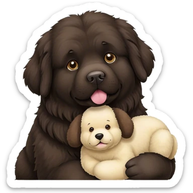 Stuffed animal and Newfoundland  sticker