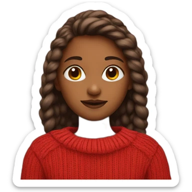 Girl in red sweater sticker