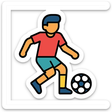 A soccer player sticker
