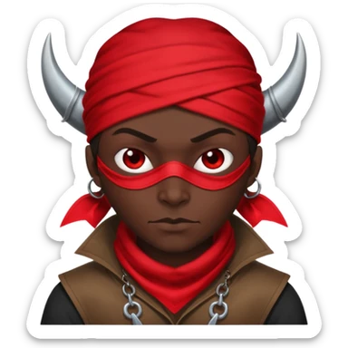 Emoji de bandido con diablito  sticker