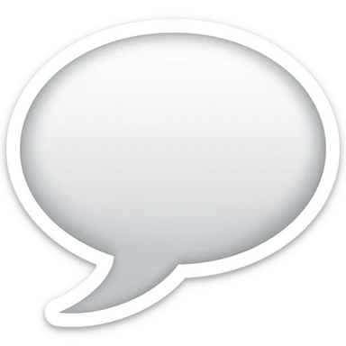 White ai chat bubble sticker