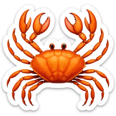 A crab with a total of eight legs sticker