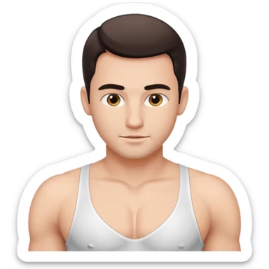 White Push-up man sticker