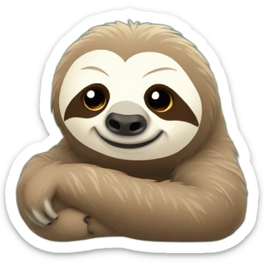 lazy sloth sticker