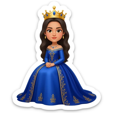 Latino queen with white skinL sticker