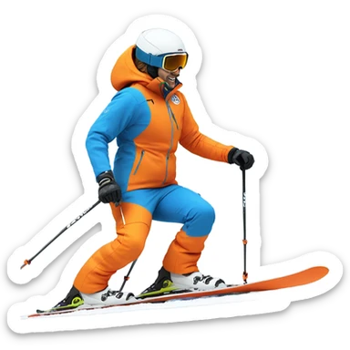 Fema skier sticker
