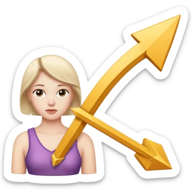 The male symbol but the male arrow is bent/curved downwards, and there is a female stem too so its like a sissy icon (a sissy/feminine boy icon), for sissy boys, sissy girls sticker