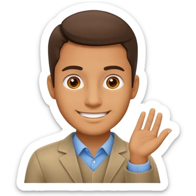hazme un emoji que le este ayudando a una empresa a dejar de perder tiempo en tareas repetitivas y empezar a centrarse en lo que realmente importa: crecer. y que sea un hombre el emoji sticker