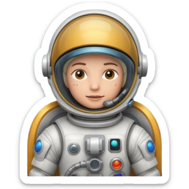 Make a astronaut with a raygun sticker