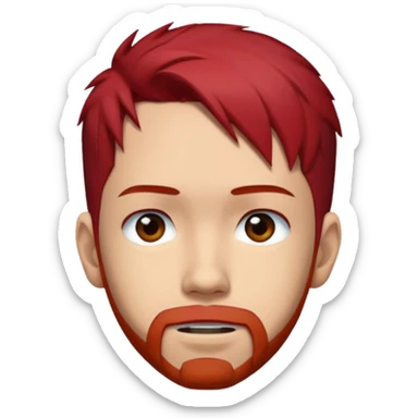 Mike Shinoda with red hair sticker