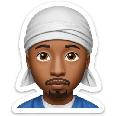 2Pac only face and durage sticker