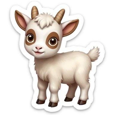 Baby goat on farm sticker