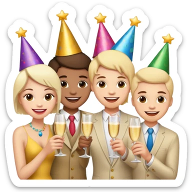 happy moment with friends sticker