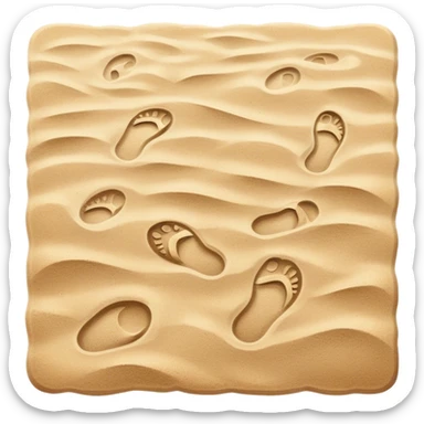 inner child footsteps on sand with other bigger footsteps beside sticker