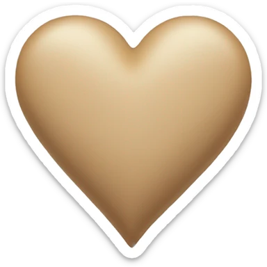 Beige heart sticker